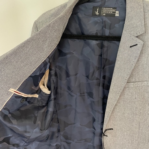 Howe Personal Jesus Dobby Stripe Blazer Jacket gray 40 NEW - Picture 4 of 6